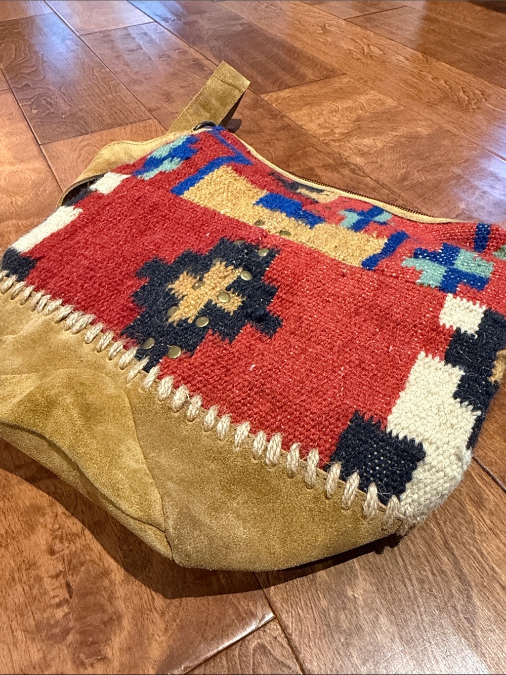 Free People Multicolor Southwestern Pattern Suede Strap Shoulder Bag - Picture 15 of 15